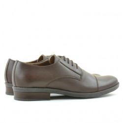 Men stylish, elegant shoes 787 brown