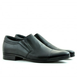 Men stylish, elegant shoes 740 black