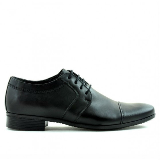 Men stylish, elegant shoes 742 black