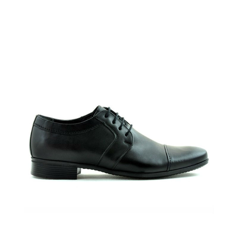Men stylish, elegant shoes 742 black