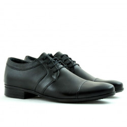 Men stylish, elegant shoes 742 black
