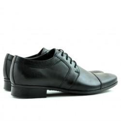Men stylish, elegant shoes 742 black