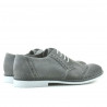 Men stylish, elegant, casual shoes 746 gray velour 