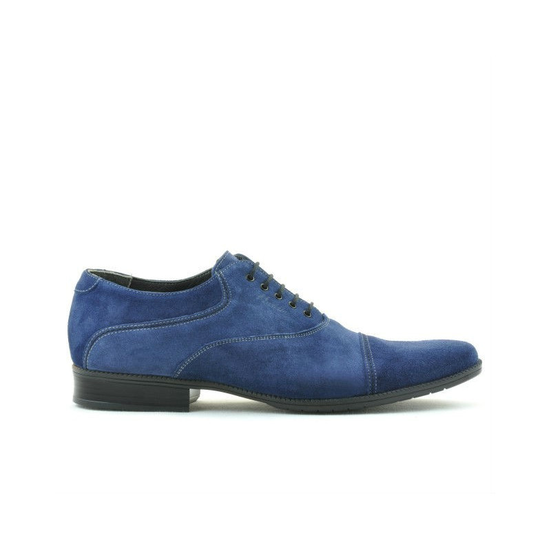 Men stylish, elegant, casual shoes 738 indigo velour 