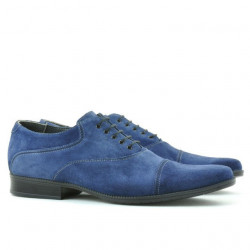 Men stylish, elegant, casual shoes 738 indigo velour 