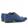 Men stylish, elegant, casual shoes 738 indigo velour 