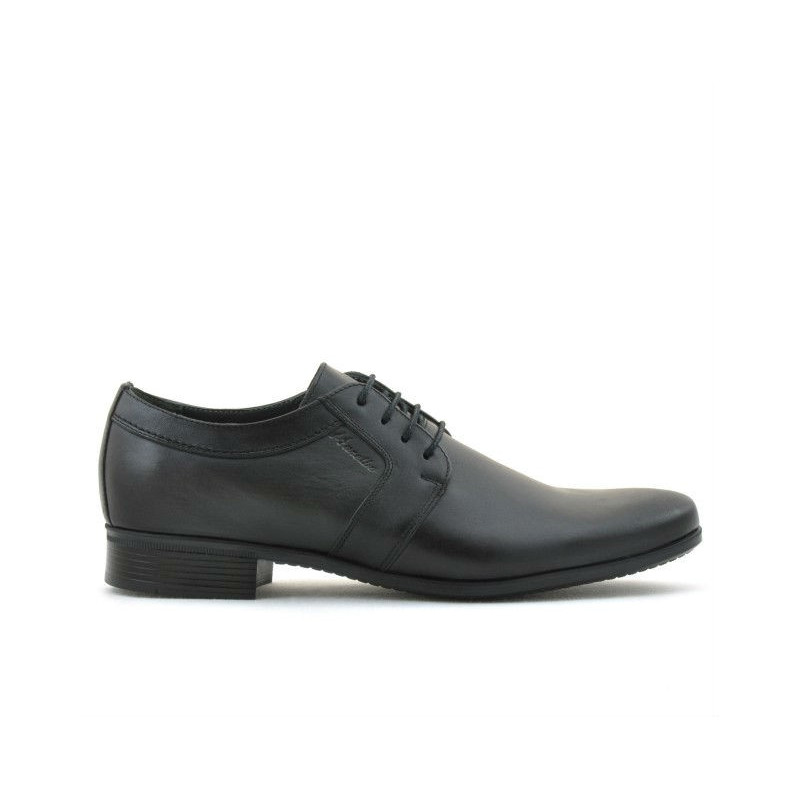 Men stylish, elegant shoes 743 black