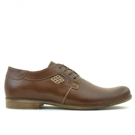 Men stylish, elegant, casual shoes 730 brown