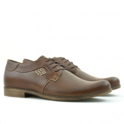 Men stylish, elegant, casual shoes 730 brown