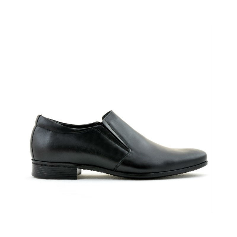 Men stylish, elegant shoes 741 black