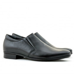 Men stylish, elegant shoes 741 black