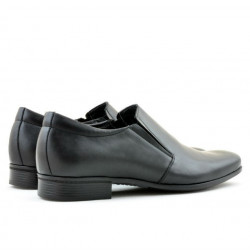 Men stylish, elegant shoes 741 black