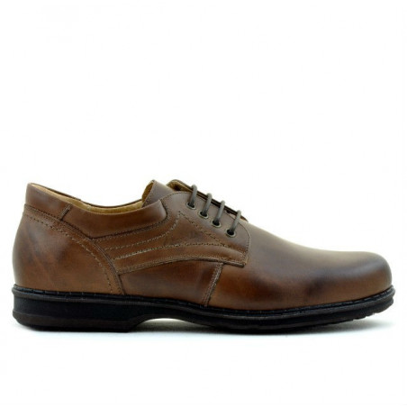 Men stylish, elegant, casual shoes 854 brown