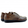Men stylish, elegant, casual shoes 854 brown