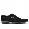Men stylish, elegant, casual shoes 730 black velour 