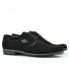 Men stylish, elegant, casual shoes 730 black velour 