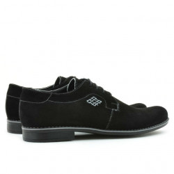 Men stylish, elegant, casual shoes 730 black velour 
