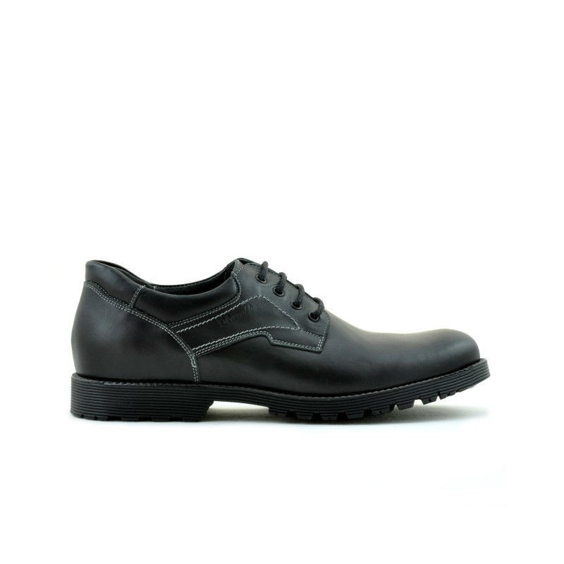 Men stylish, elegant, casual shoes 805 black