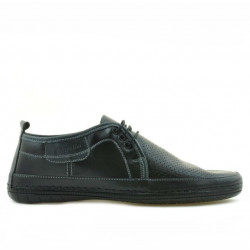 Men loafers, moccasins 865 black+gray