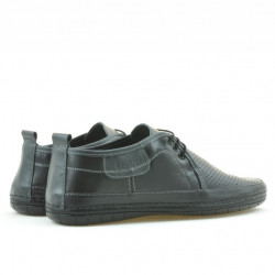Men loafers, moccasins 865 black+gray