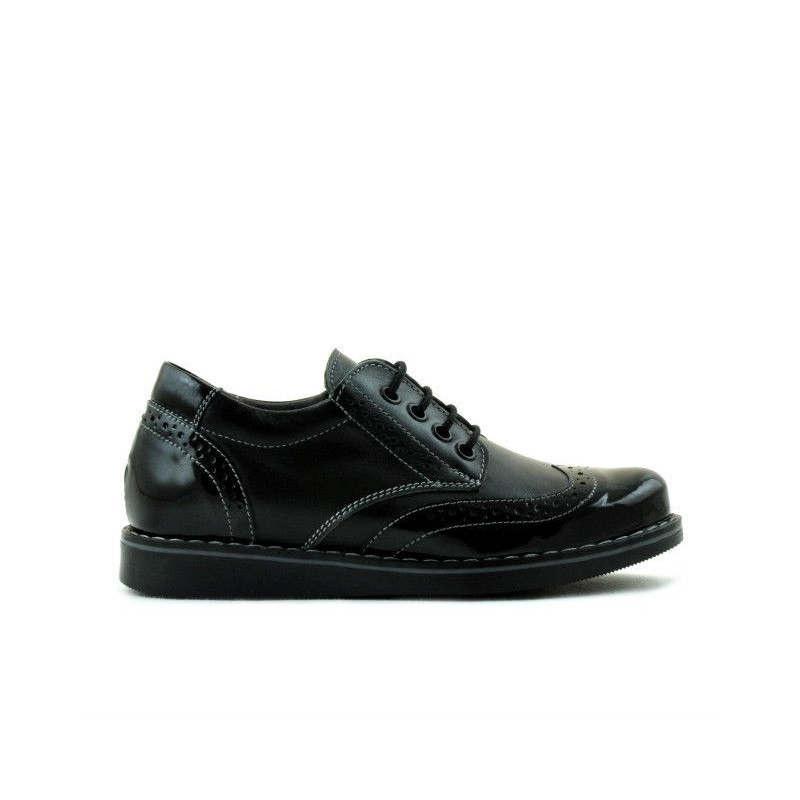 Children shoes 154 patent black combined