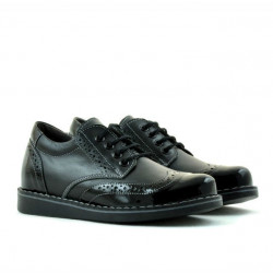 Children shoes 154 patent black combined