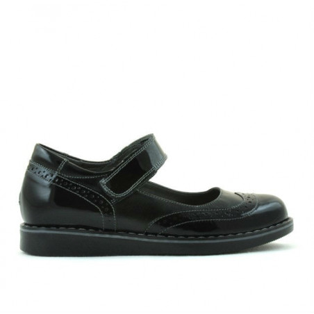 Children shoes 153 patent black combined