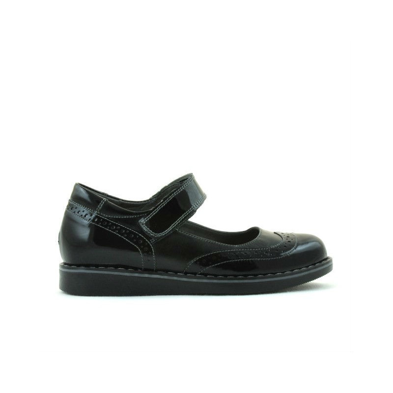 Children shoes 153 patent black combined