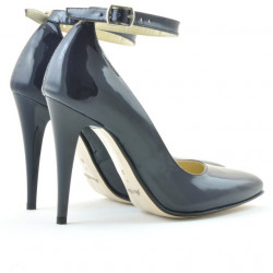 Women stylish, elegant shoes 1247 patent indigo