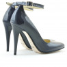 Women stylish, elegant shoes 1247 patent indigo