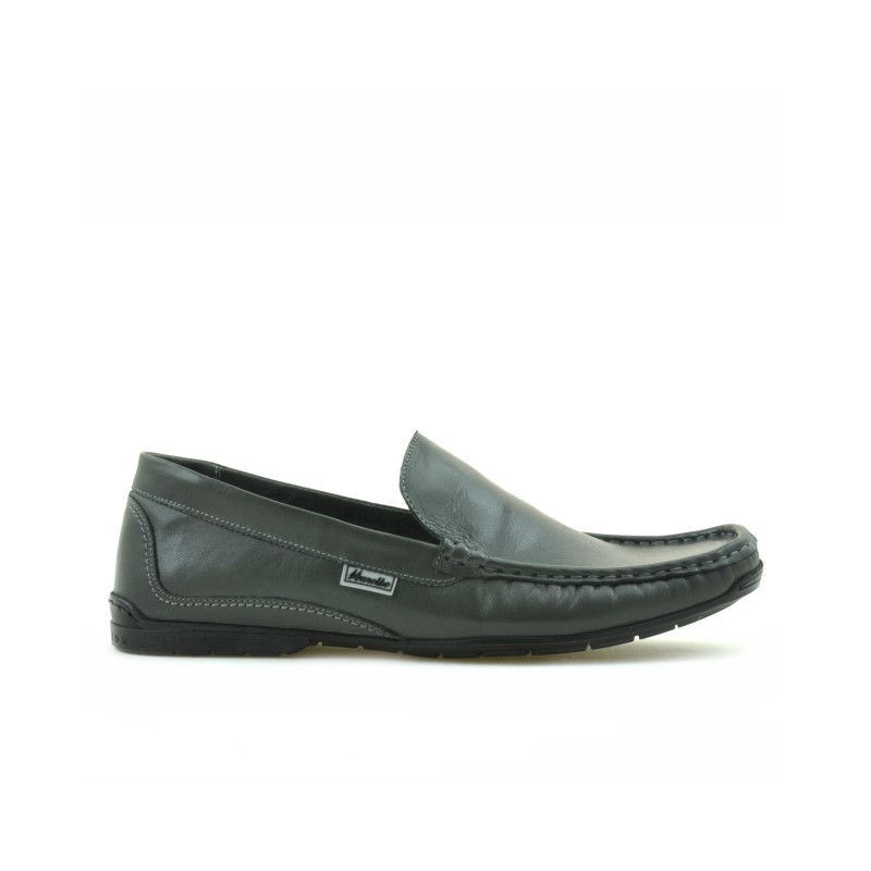 Men loafers, moccasins 813 gray
