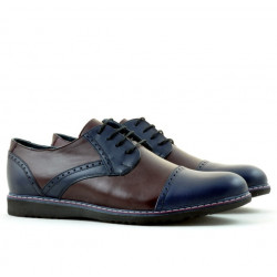 Men casual shoes 811 indigo+bordo