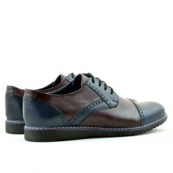Men casual shoes 811 indigo+bordo