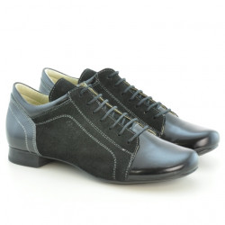 Women casual shoes 645 patent black combined