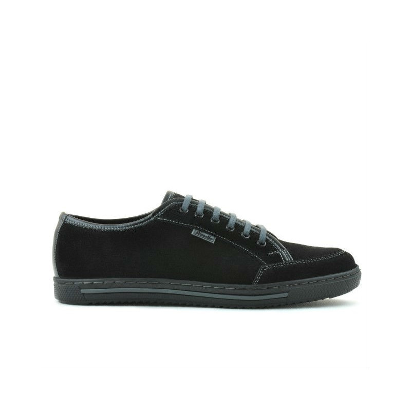 Men casual, sport shoes 775 black velour 