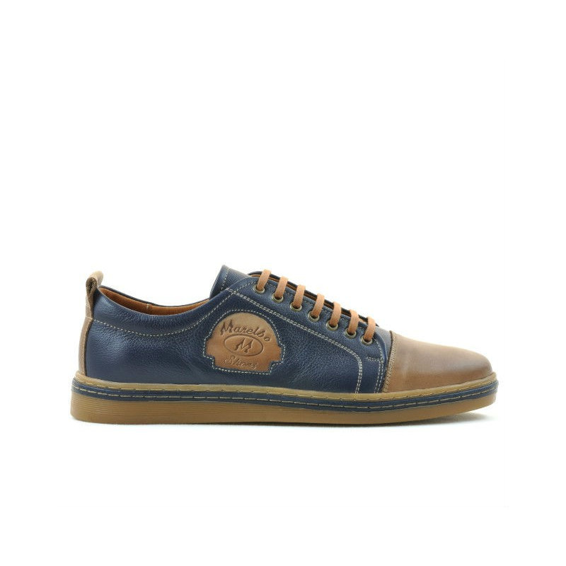 Men casual, sport shoes 766 indigo+brown
