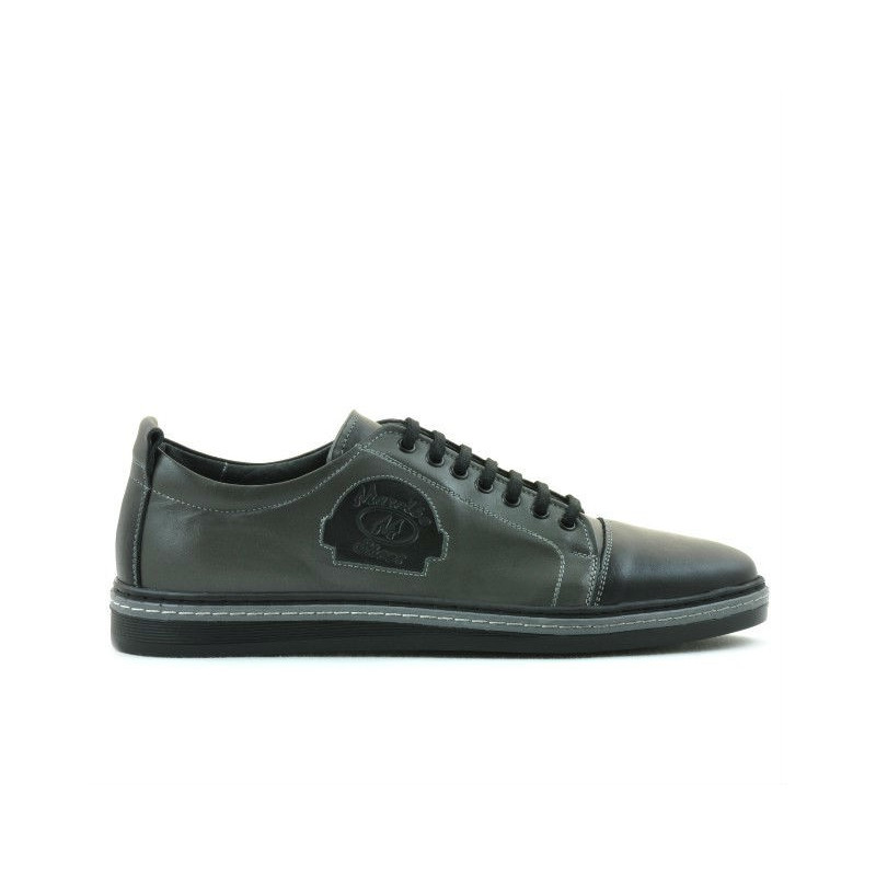 Men casual, sport shoes 766 black+gray 