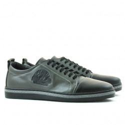 Men casual, sport shoes 766 black+gray 