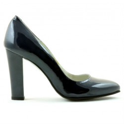 Women stylish, elegant shoes 1214 patent indigo