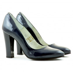 Women stylish, elegant shoes 1214 patent indigo