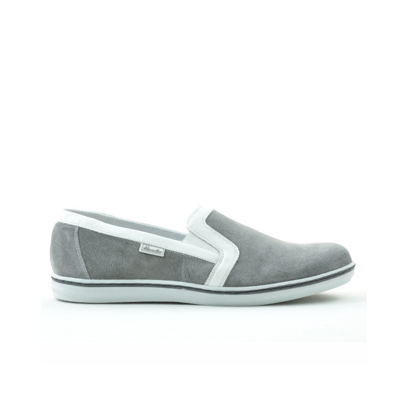Men casual shoes 870 gray velour 