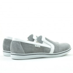 Men casual shoes 870 gray velour 
