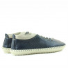 Men loafers, moccasins 864 indigo+beige