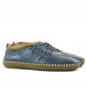 Men loafers, moccasins 864 indigo+brown