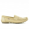Men loafers, moccasins 737p beige perforat 