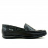 Men loafers, moccasins 719p black perforat