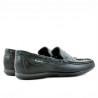 Men loafers, moccasins 719p black perforat