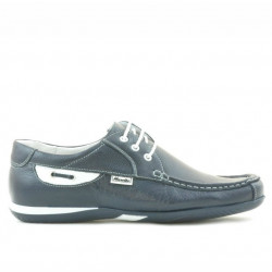 Men loafers, moccasins 718 indigo+white