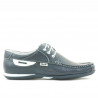 Men loafers, moccasins 718 indigo+white