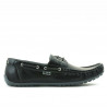 Men loafers, moccasins 778 black+gray
